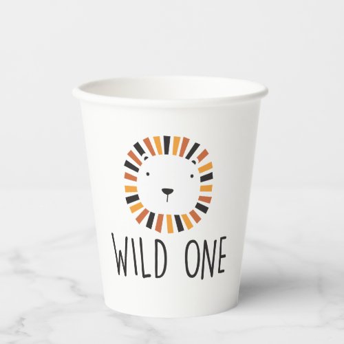 Wild one boho Lion first birthday Napkins Paper Cups