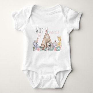 Wild One Boho Safari Birthday Outfit Baby Bodysuit