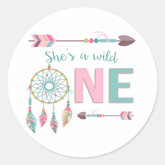 Wild One Boho Sticker (Front)
