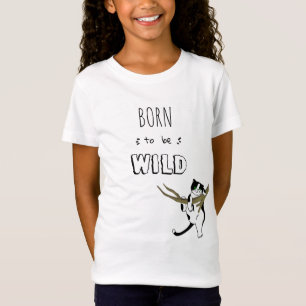 Wild One Born To Be Wild Cat Climbing Tree T-Shirt
