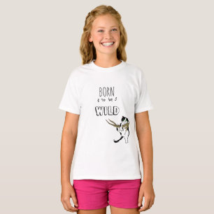 Wild One Born To Be Wild Cat Climbing Tree T-Shirt