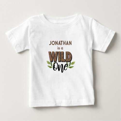 Wild One Boy 1st Birthday Baby T_Shirt