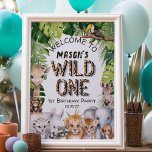 Wild One Boy 1st birthday Safari Themed Welcome Foam Board<br><div class="desc">Welcome your guests into a jungle of joy with PixeliaDesigns' "Wild One Boy 1st Birthday Safari Themed Welcome Sign"! This delightful welcome sign sets the tone for an unforgettable first birthday bash, embracing the essence of a 'Wild One' theme, adorned with an assembly of adorable watercolor baby animals including a...</div>