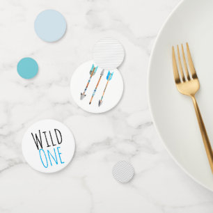 Wild one boy party theme confetti