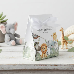 Wild One Boy Safari Jungle Animals  Baby Shower  Favor Boxes