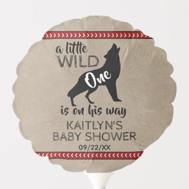 Wild One Boys Baby Shower Balloon (Front)