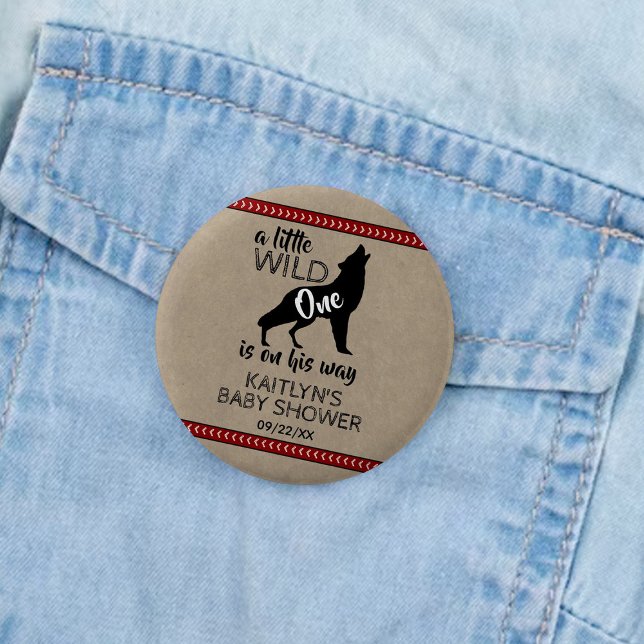 Wild One Boys Baby Shower Button (Creator Uploaded)