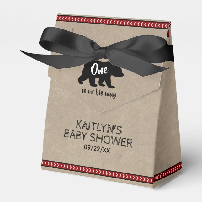 Wild One Boys Baby Shower Favor Boxes (Front Side)