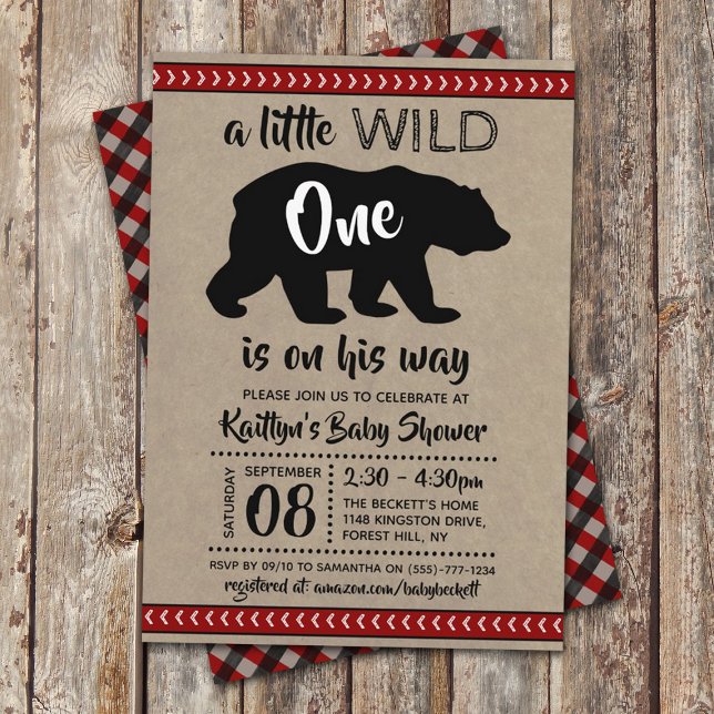 Wild One Boys Baby Shower Invitation (Creator Uploaded)