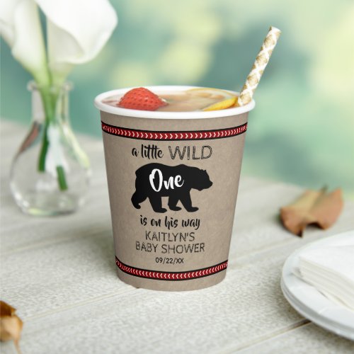 Wild One Boys Baby Shower Paper Cups
