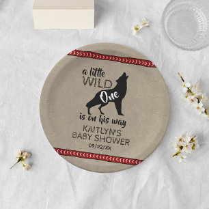 Wild One Boys Baby Shower Paper Plates
