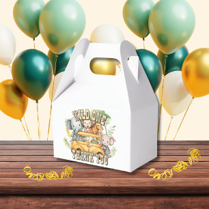 Wild one boys birthday safari animals  favor boxes