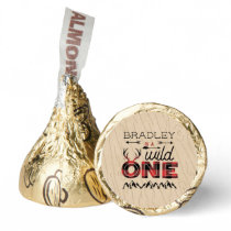 Wild One Boys Rustic Plaid Lumberjack 1st Birthday Hershey®'s Kisses®