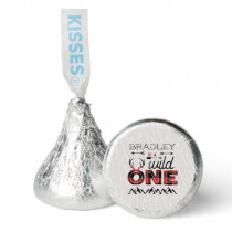 Wild One Boys Rustic Plaid Lumberjack 1st Birthday Hershey®'s Kisses®