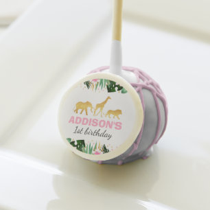 Wild One Cake Pops Jungle Animals Party Favor