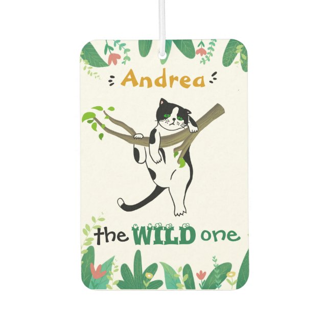 Wild One Cat Lover Air Freshener (Front)