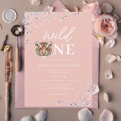 Wild One Celebration First Birthday Party  Invitation