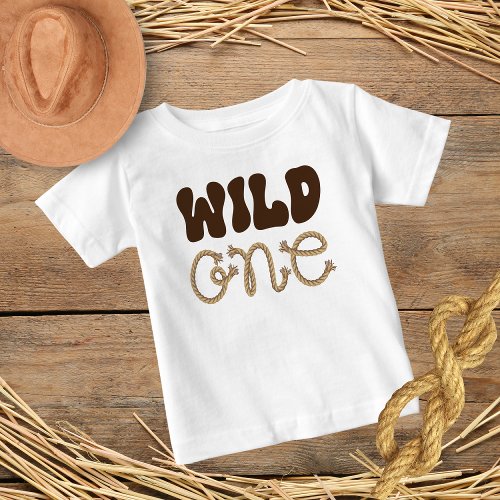Wild One Cowboy Birthday Baby T_Shirt