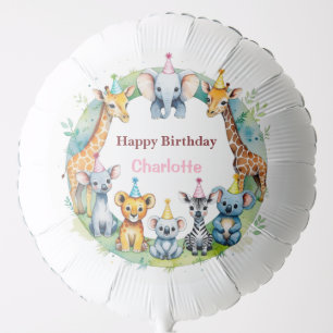 Wild One Cute Animals Balloon Boy Birthday party