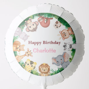 Wild One Cute Animals zoo Birthday party Balloon