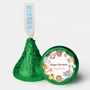 Wild One Cute Animals zoo Birthday party Hershey®'s Kisses®