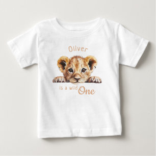 Wild One Cute Baby Lion Personalized  T-Shirt
