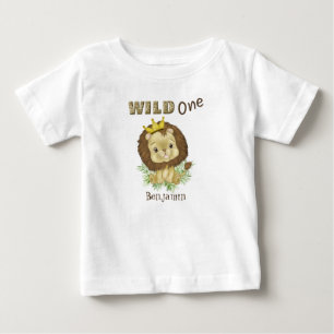 Wild One - Cute Baby Lion Watercolor customizable T-Shirt
