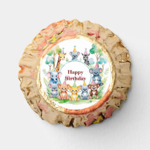 Wild One Cute Jungle Animal Child's Birthday Reese's Peanut Butter Cups