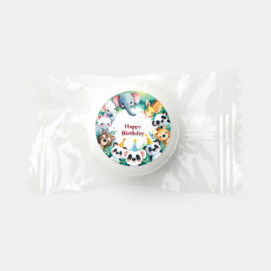 Wild One Cute Jungle Animals Child's Birthday Life Saver® Mints