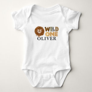 Wild One Cute Lion King Baby Bodysuit