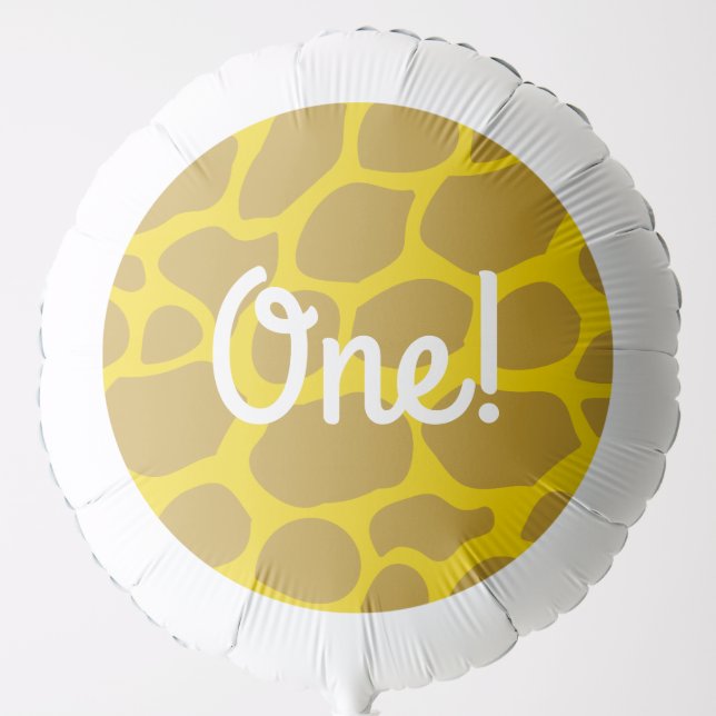 Wild One Cute Safari 1st Birthday Party Theme Balloon (Front)