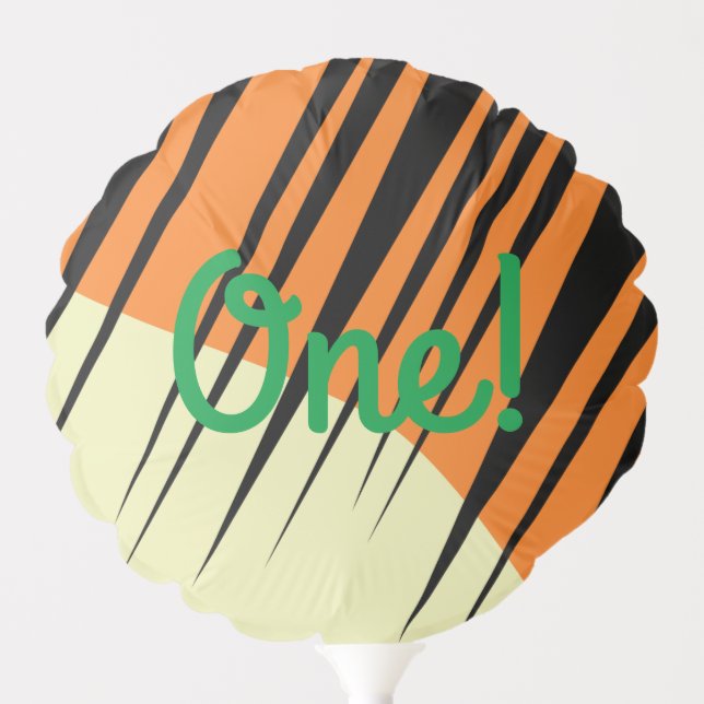 Wild One Cute Safari 1st Birthday Party Theme Balloon (Front)