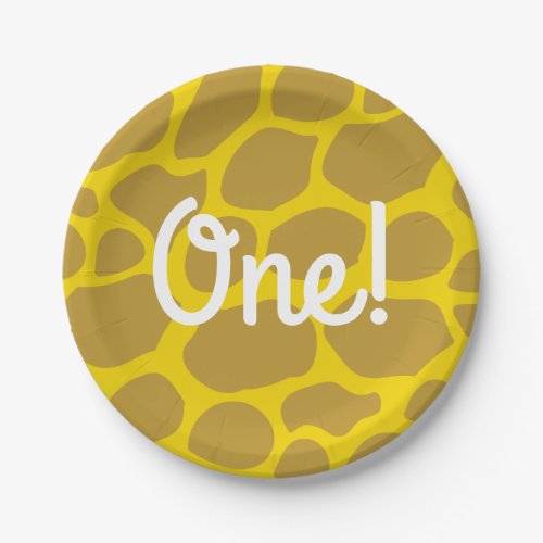 Wild One Cute Safari 1st Birthday Party Theme Paper Plates