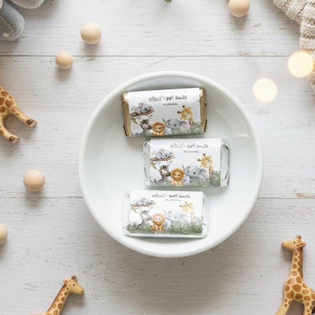 Wild One Cute Safari Jungle Animals Boy  Hershey's Miniatures (Creator Uploaded)