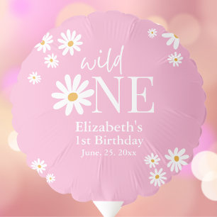 Wild One Daisy Birthday – First Birthday Girl Boho Balloon