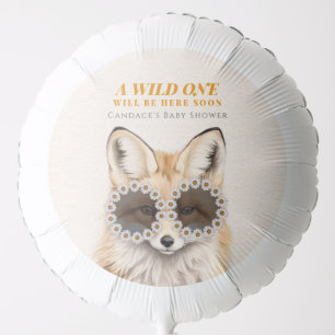 Wild One Daisy Fox Baby Shower Balloon