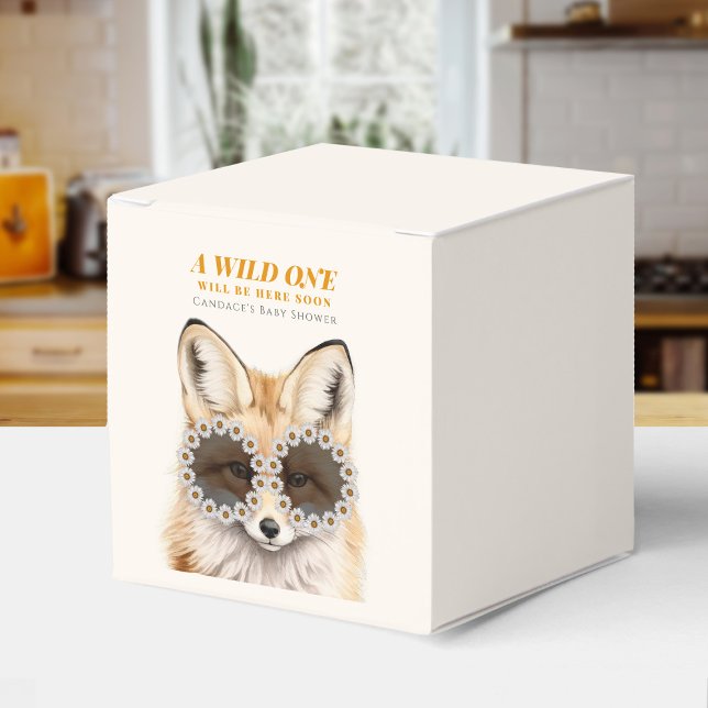Wild One Daisy Fox Baby Shower  Favor Boxes (Creator Uploaded)