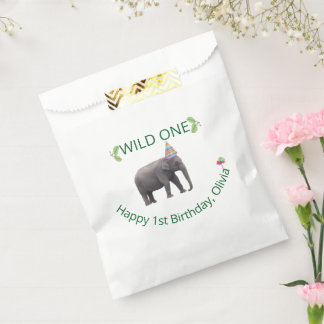 Wild One Elephant Celebration Accent Favor Bag