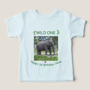 Wild One Elephant Safari Celebration Toddler T-shirt