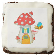 Wild One Fantasy Mushroom House Cute Bumble Bee Brownie