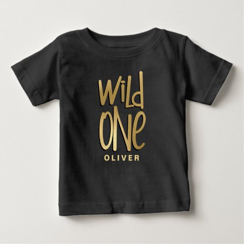 Wild One First Birthday Baby T_Shirt