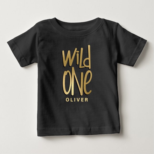 Wild One First Birthday Baby T-Shirt (Front)