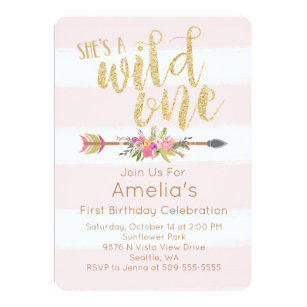 wild one birthday invitations zazzle