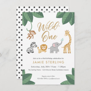 Wild One First Birthday Invitation