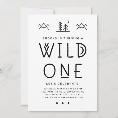 Wild One First Birthday Invitation