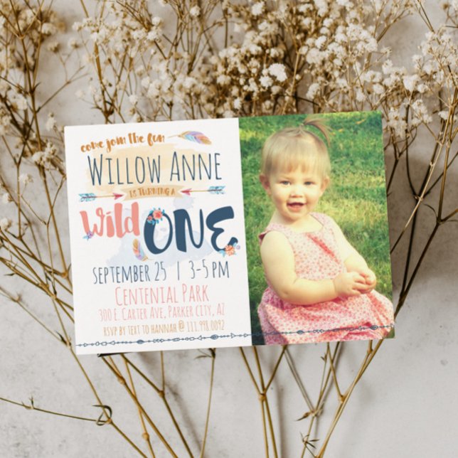 Wild One First Birthday Invitation (Creator Uploaded)