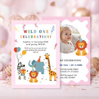 Wild One First Birthday Invitation