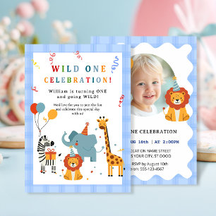 Wild One First Birthday Invitation
