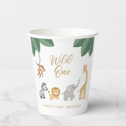 Wild One First Birthday  Paper Cups