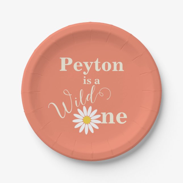 Wild One First Birthday Paper Plates (Front)